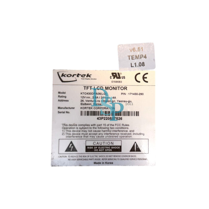 Aristocrat Helix XT 43 Kortek Main Monitor with Touchscreen 4